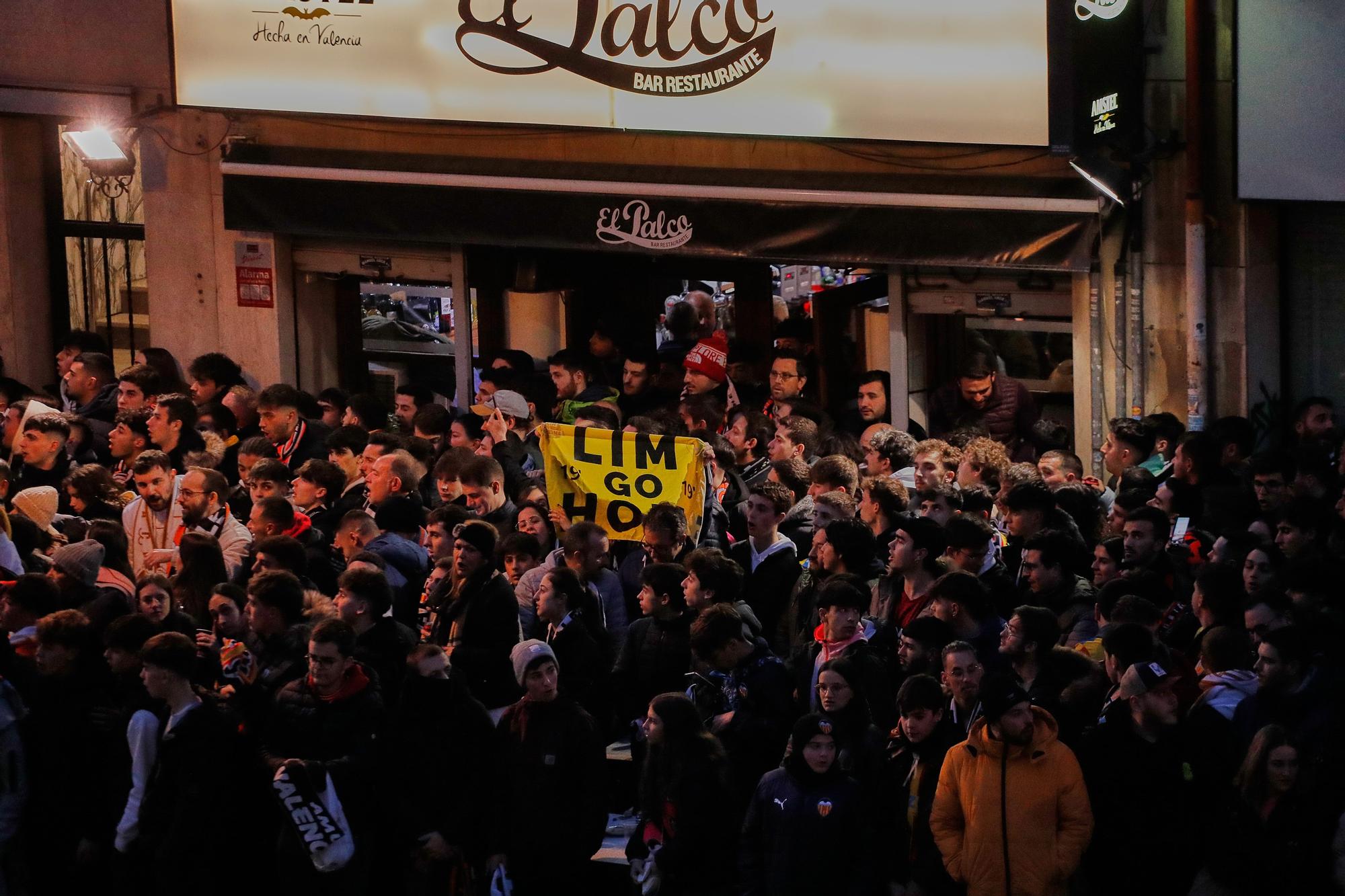 Llegada del Valencia a Mestalla