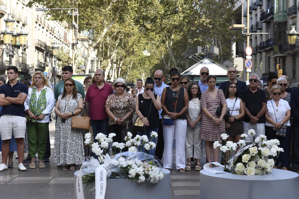 Homenaje a las víctimas de los atentados del 17-A en Barcelona, en el sexto aniversario