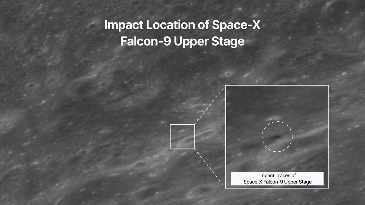 La Agencia Espacial de Corea del Sur comparte imágenes donde el cohete SpaceX se estrelló contra la Luna