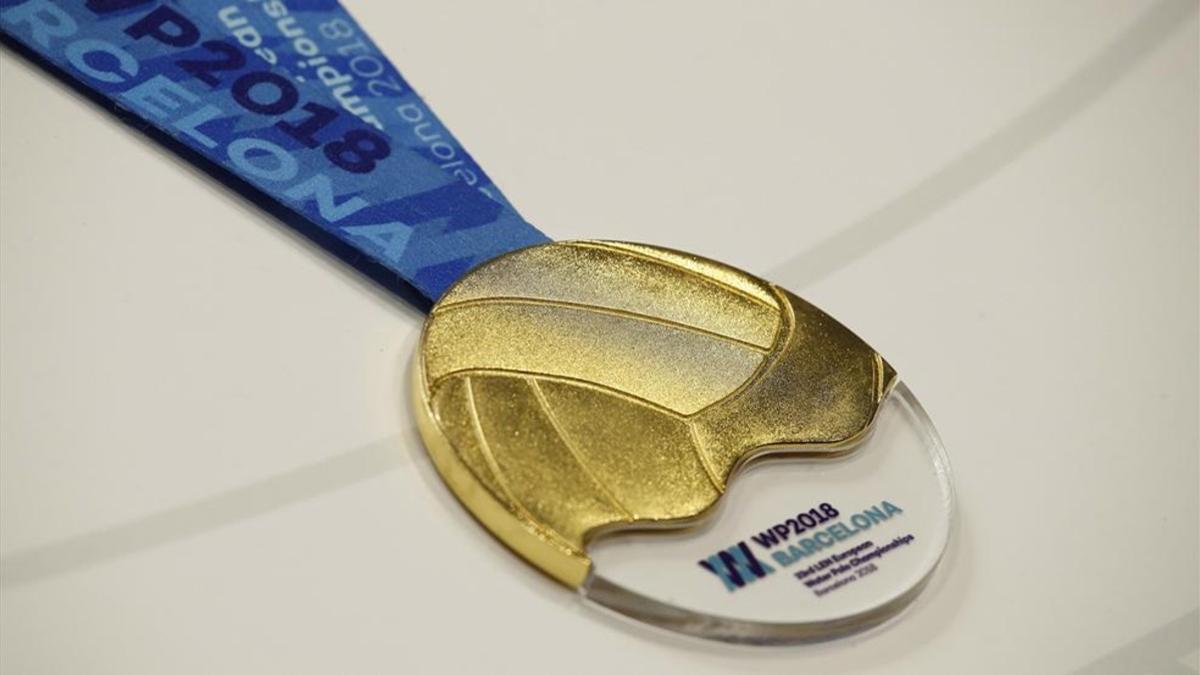 Las medallas de los Campeonatos de Europa de waterpolo Barcelona 2018