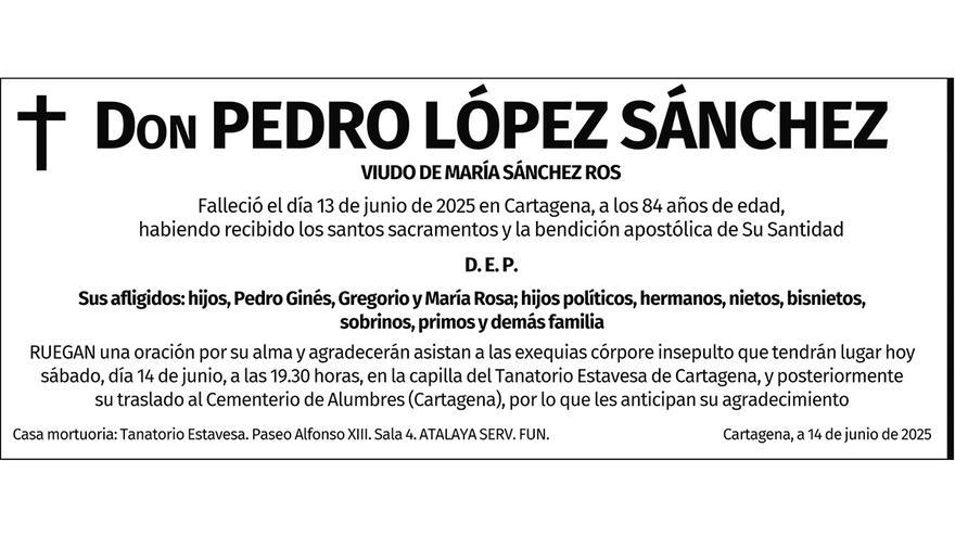 D. Pedro López Sánchez