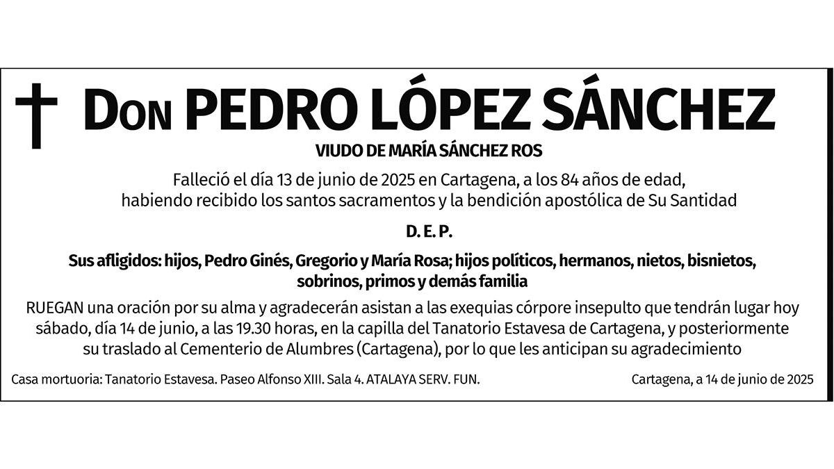 D. Pedro López Sánchez
