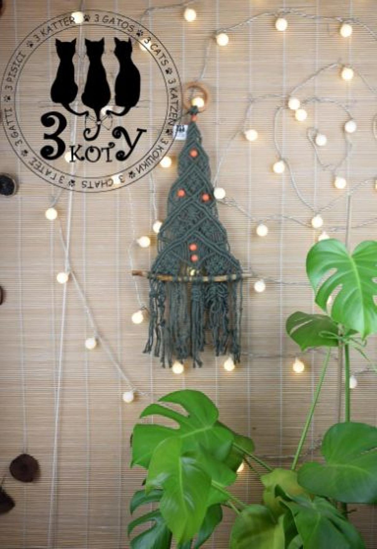 Árbol de Navidad de macramé