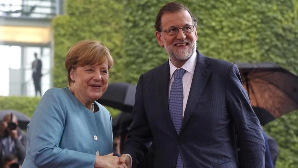 Angela Merkel y Mariano Rajoy