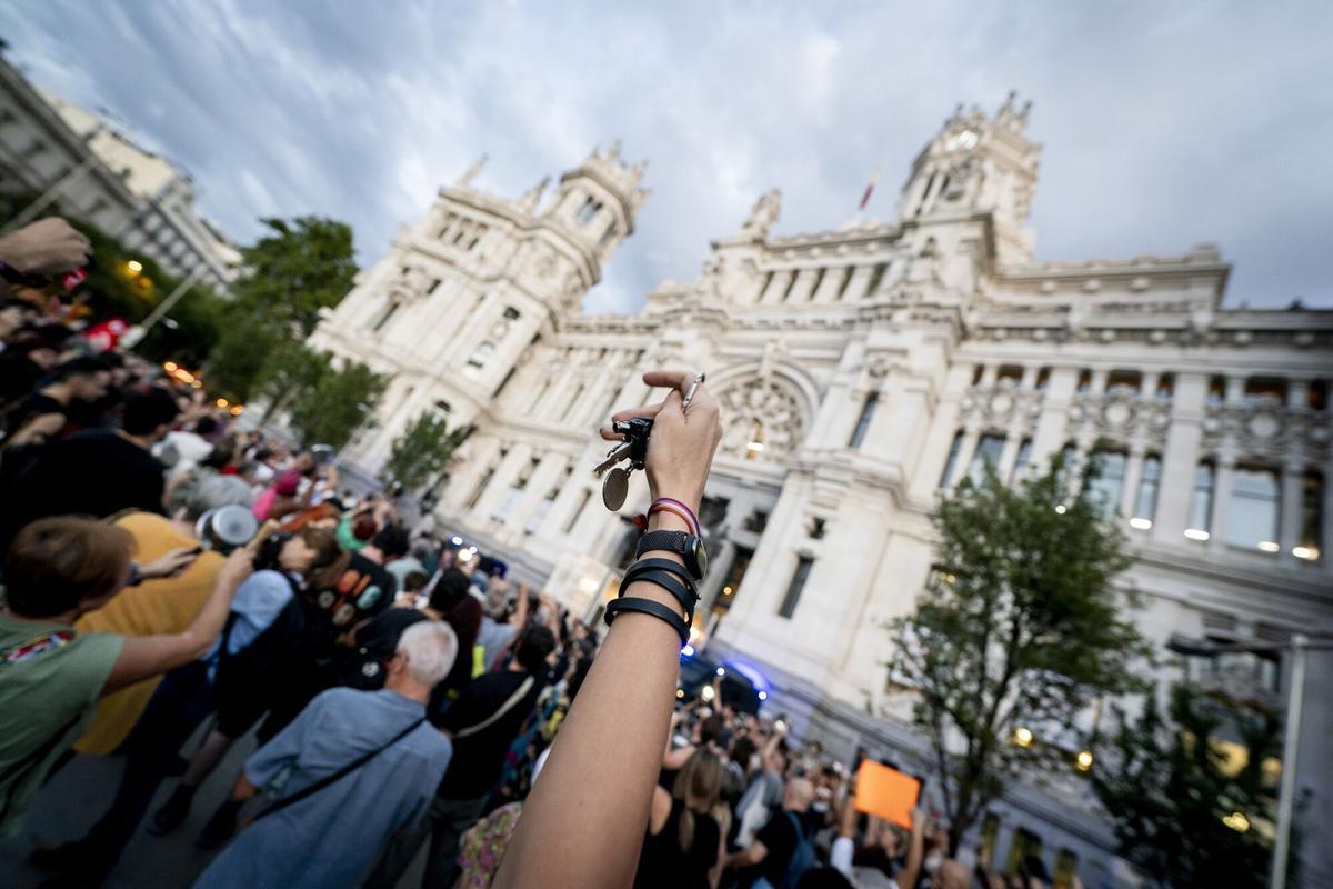 Imágenes de la manifestación por la vivienda en Madrid. Imágenes de la manifestación por la vivienda en Madrid.