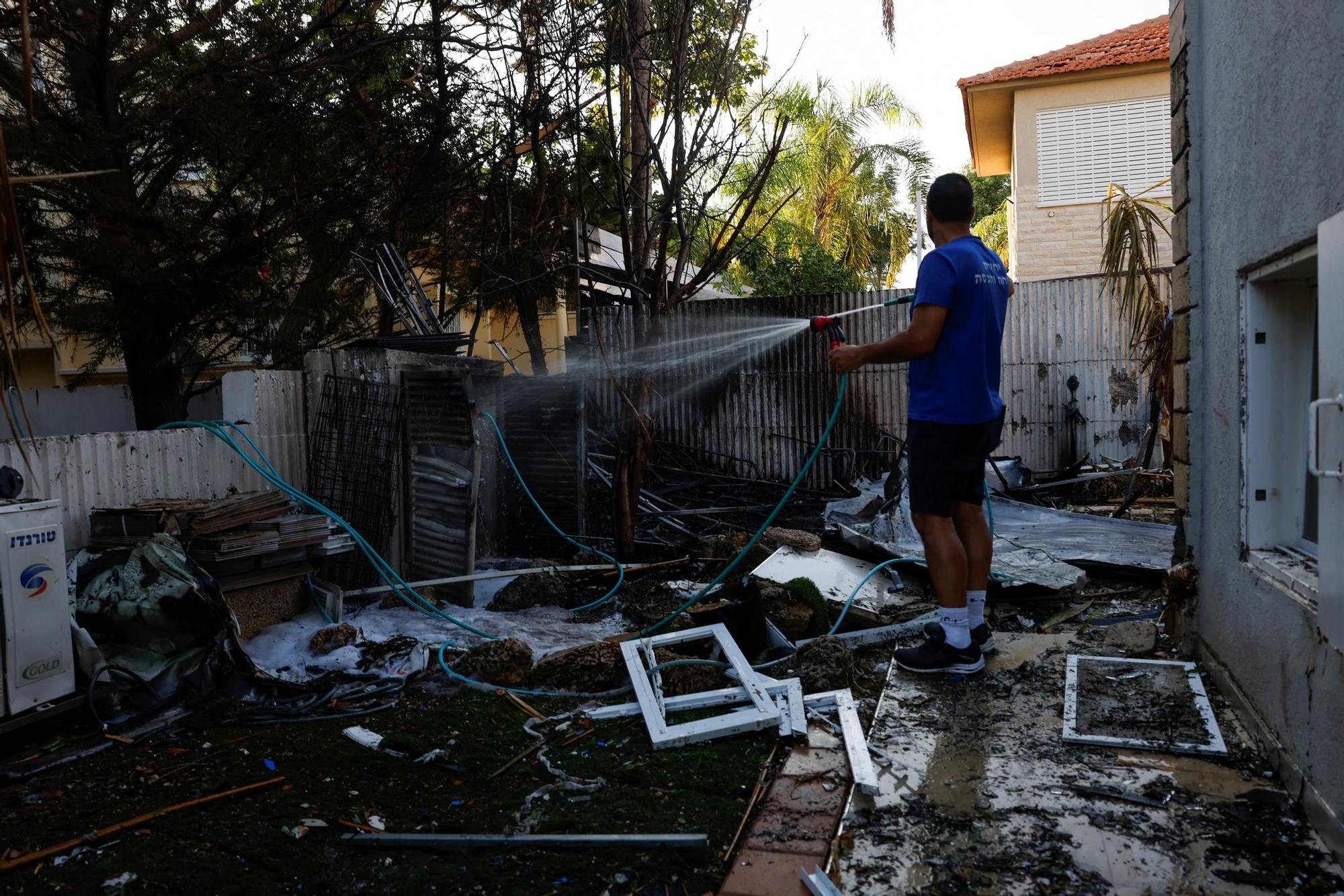 Ataque procedente de la Franja de Gaza en Ashkelon, Israel.