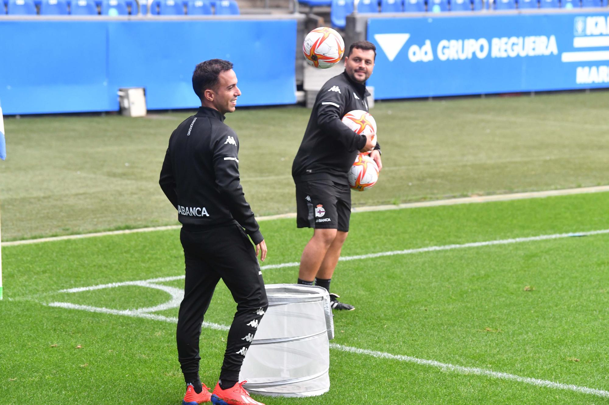 Entrenamiento en Riazor a puerta cerrada