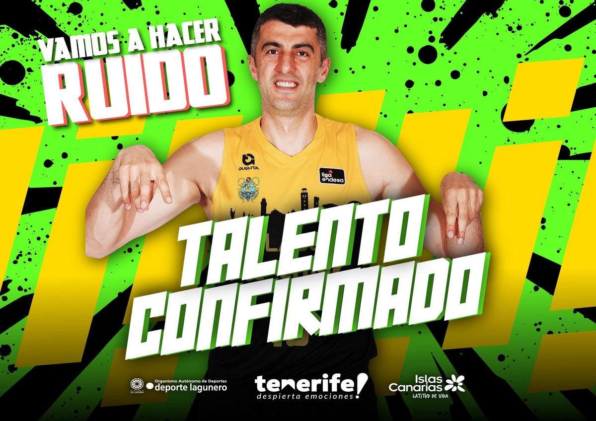 Imagen con la que el CB Canarias ha anunciado la renovación de Shermadini.