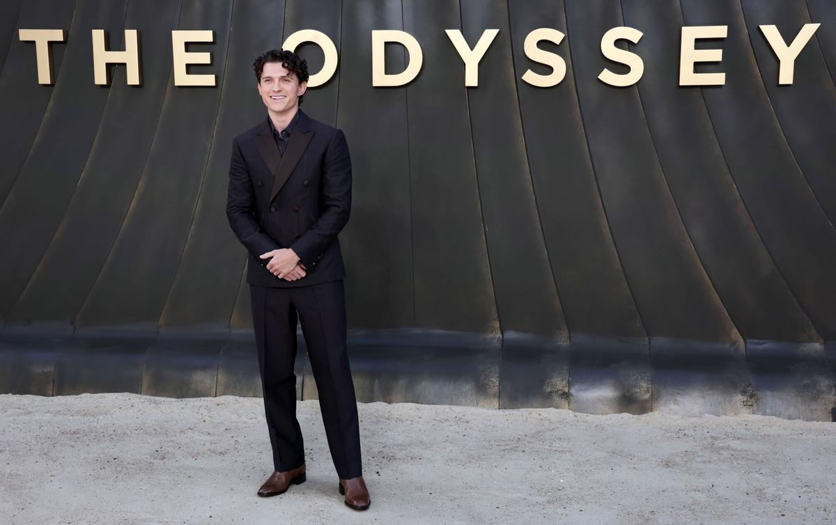 Tom Holland en el estreno mundial de The Odyssey
