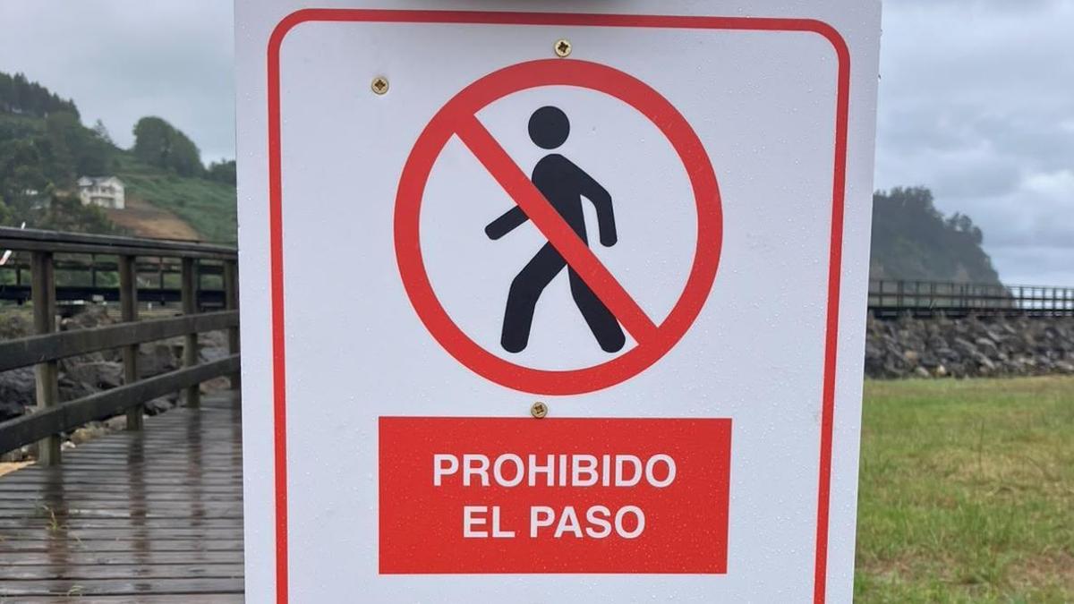 La señalización instalada en la zona.