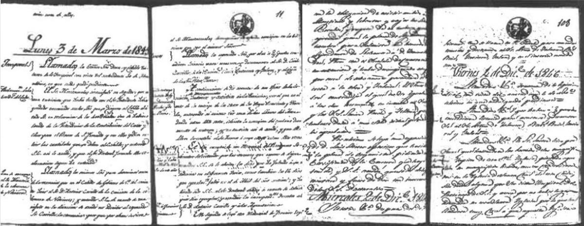 Actas del cabildo donde se acepta ser el depositario de los restos de los reyes visigodos entregados por las autoridades gubernativas