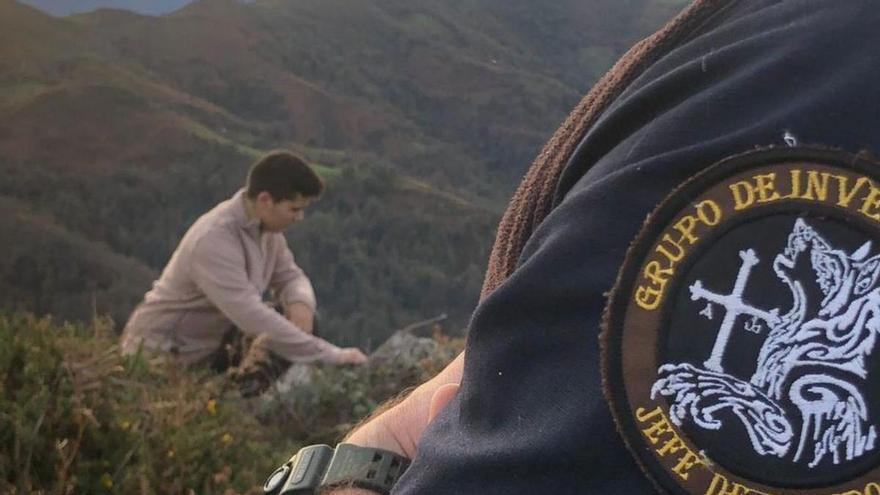 Integrantes de los «Bribones», en la cordillera Cantábrica.