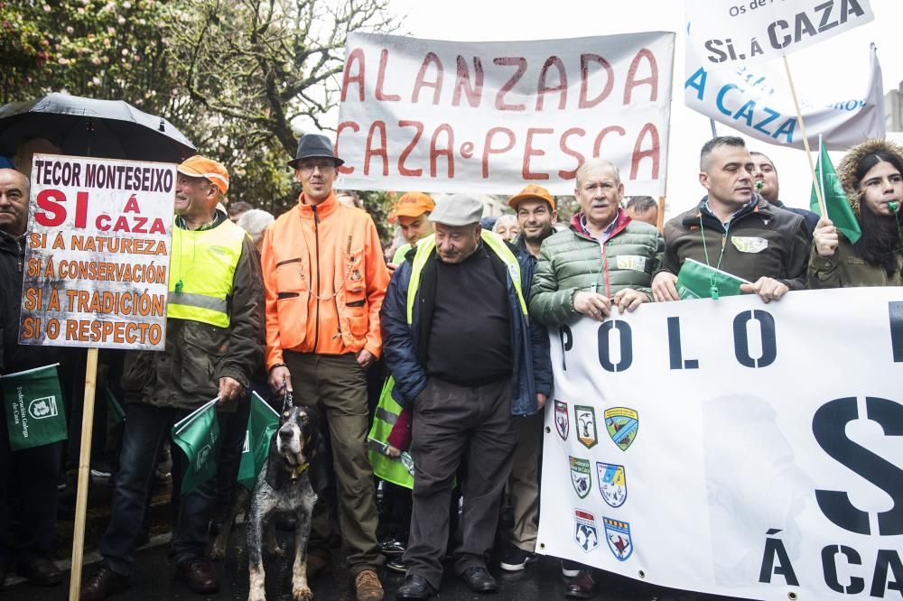 Han salido a la calle bajo el lema "sí a la caza, por un medio rural sostenible".