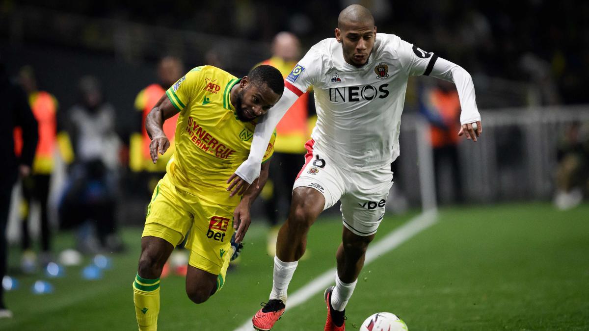 Todibo, durante un acción del partido de Ligue 1 ante el Nantes