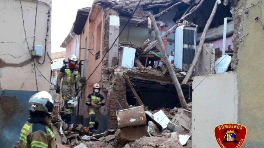 Una vivienda antigua se derrumba en el casco viejo de Tarazona sin causar heridos