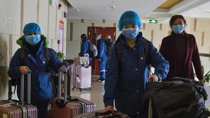 Varios sanitarios en Hubei.