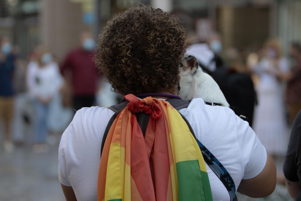 Imágenes de la protesta contra la LGTBI fobia en Cartagena