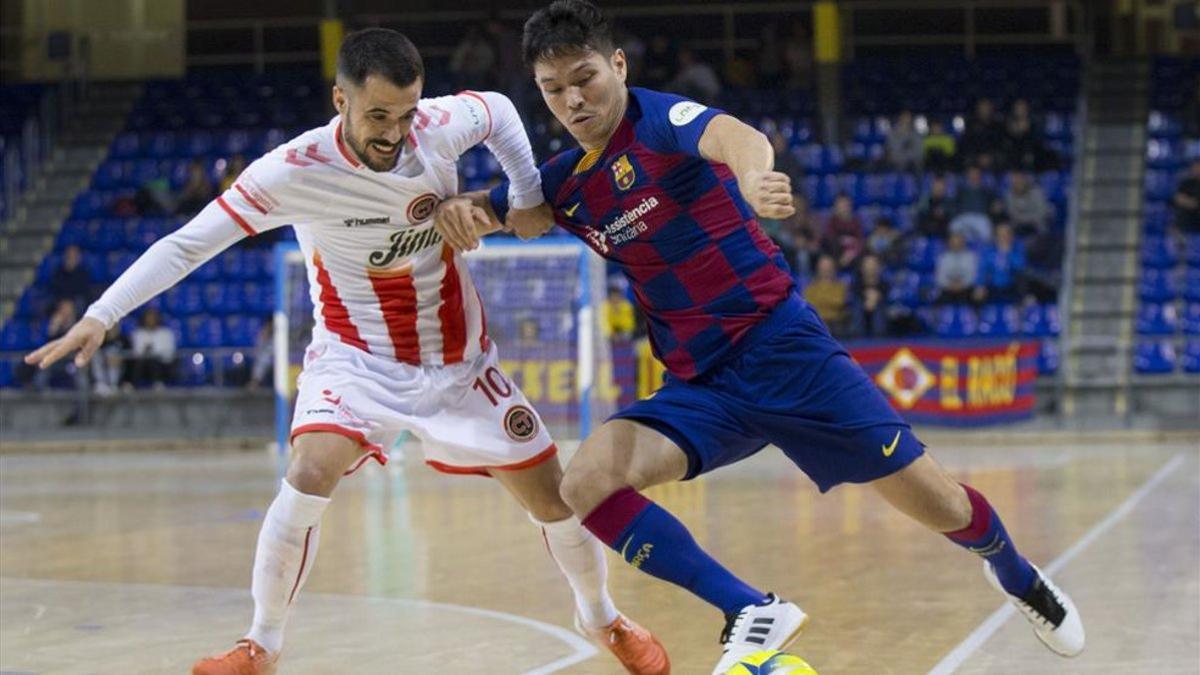 Daniel Shiraishi, ante el Jimbee Cartagena en el Palau