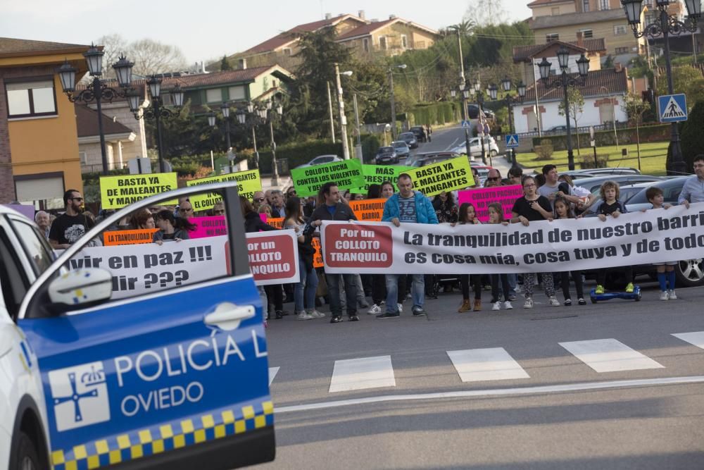 Manifestación por la seguridad en Colloto.