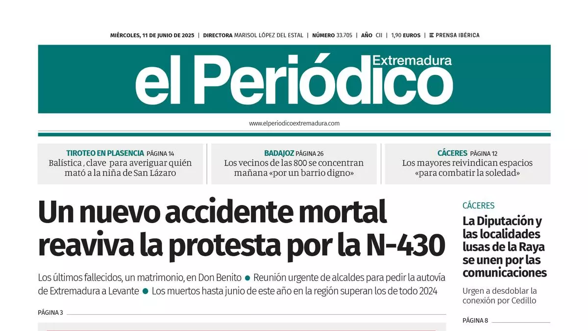 Consulta la portada correspondiente al día 11 de junio de 2025