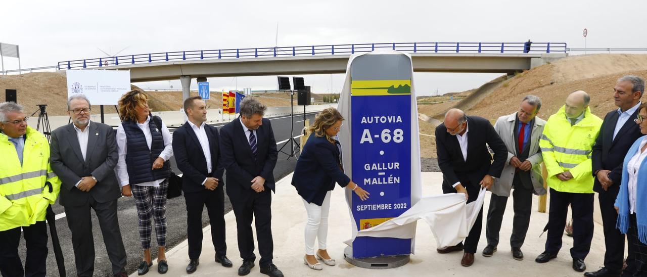 Momento de la inauguración de la A-68.