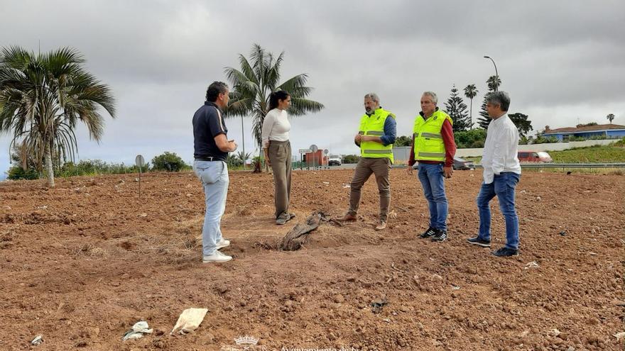 Comienza la obra de embellecimiento de la rotonda de La Cruz de Firgas