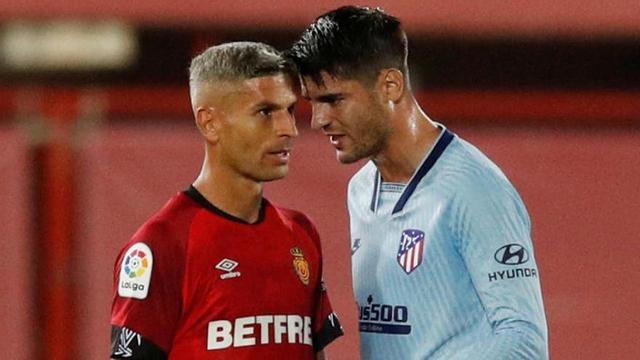 Morata se encara con Salva Sevilla