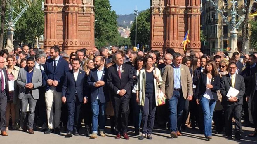 Quim Torra camí del TSJC.