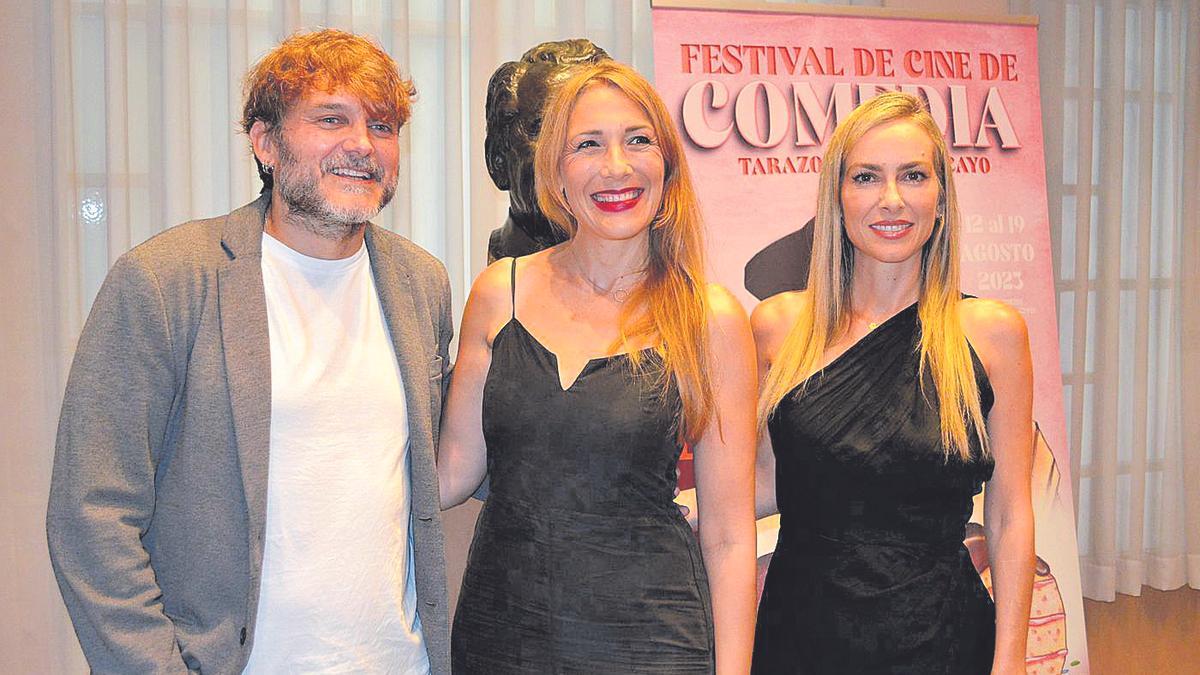 Salva Reina, Carolina Bassecourt y Kira Miró en Tarazona.