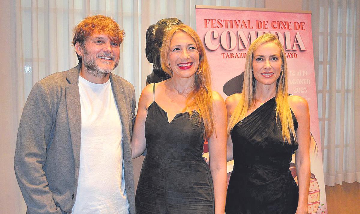 Salva Reina, Carolina Bassecourt y Kira Miró en Tarazona.