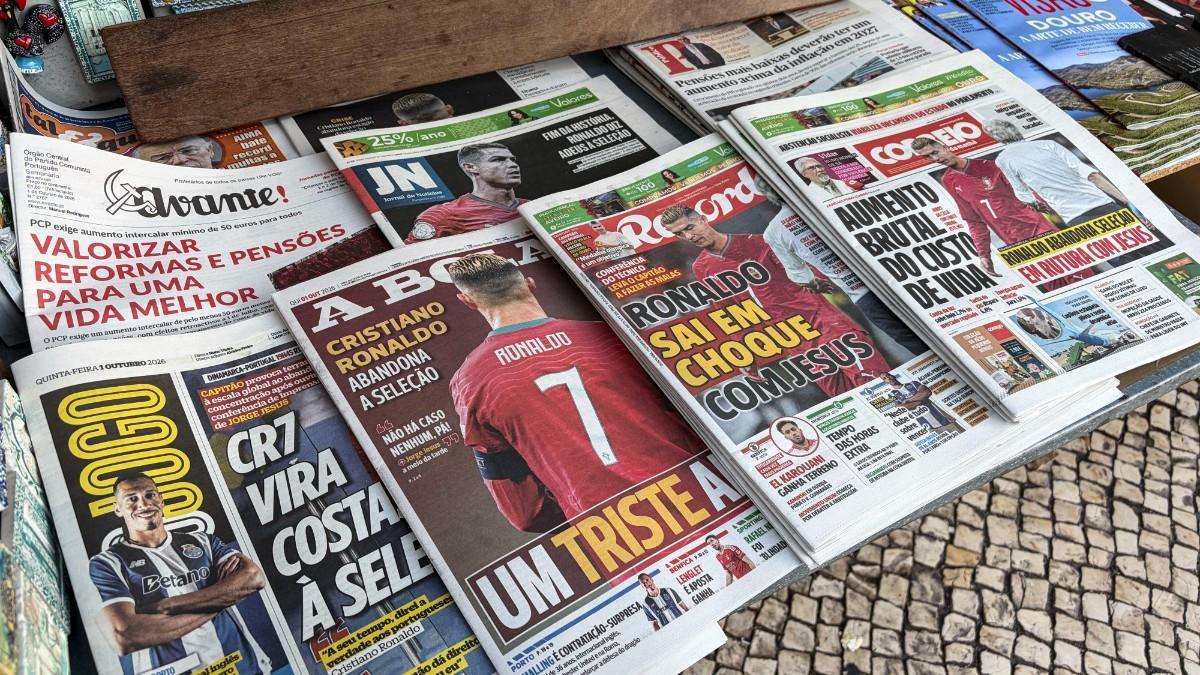Cristiano fue portada de todos los diarios portugueses