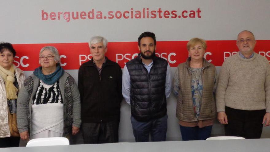 La nova executiva dels socialistes berguedans.