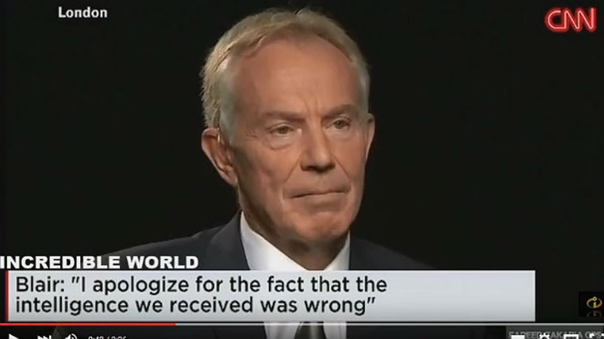 Tony Blair, durant l’entrevista amb la CNN.