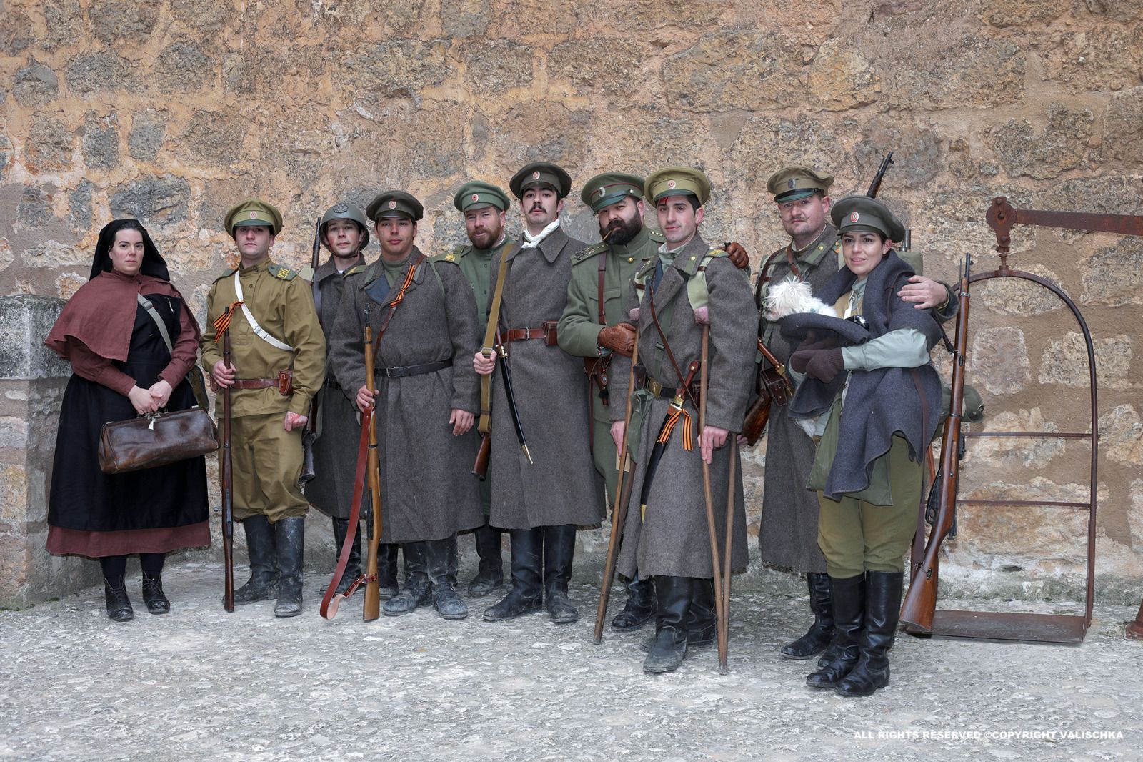Recreadores de guerra del bando soviético, I y II Guerra Mundial