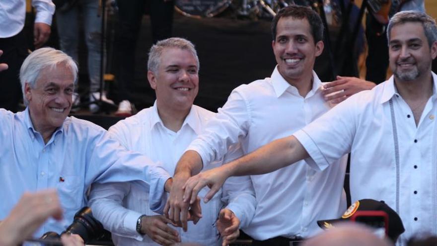 Guaido, en el &#039;Venezuela Aid Live&#039;.