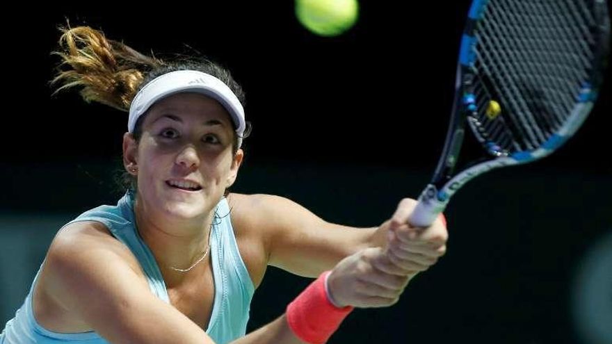 Garbiñe Muguruza, durante un partido esta temporada.