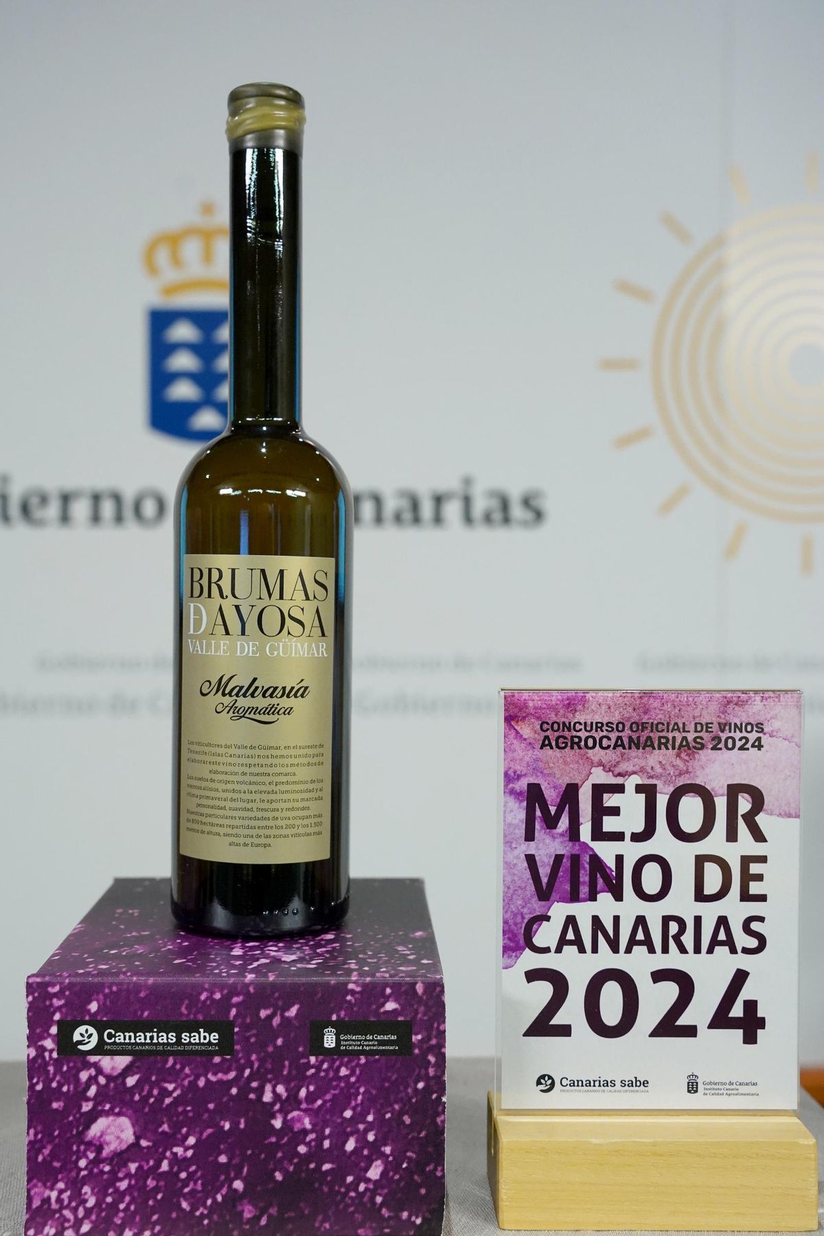 Vino elegido por segundo año consecutivo como el mejor de Canarias.