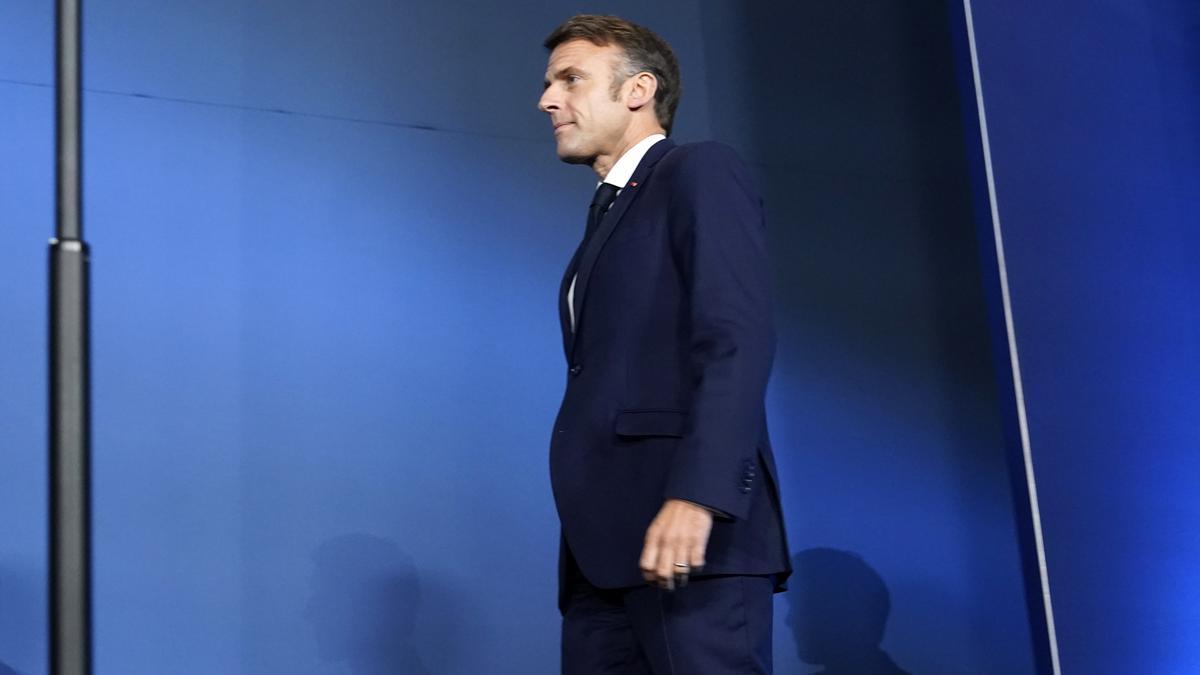 Emmanuel Macron en la cumbre de la OTAN en Washington