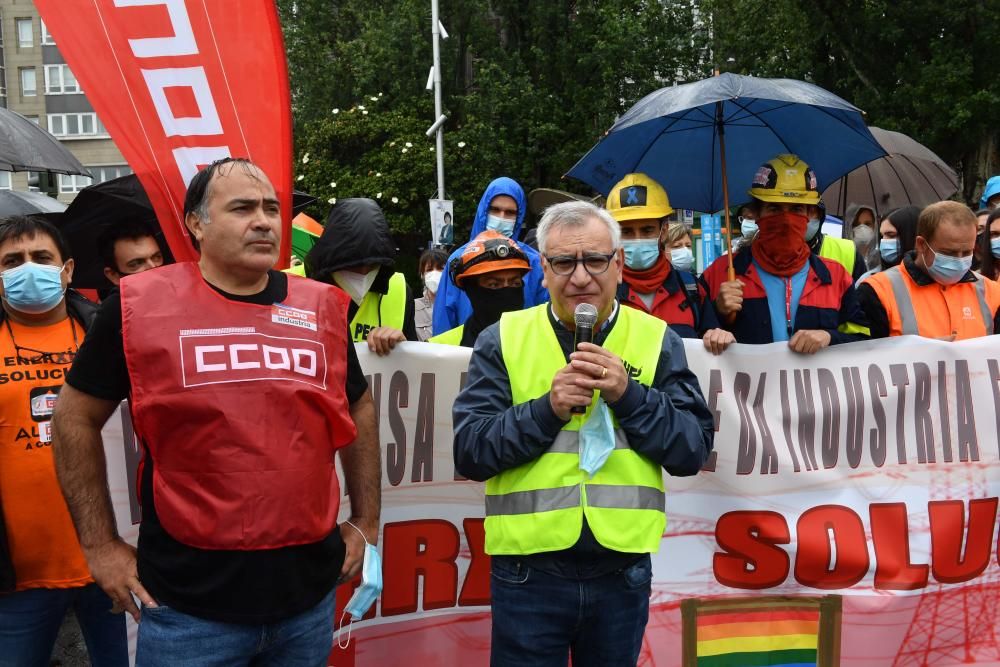 Protesta de los trabajadores de la antigua Alcoa