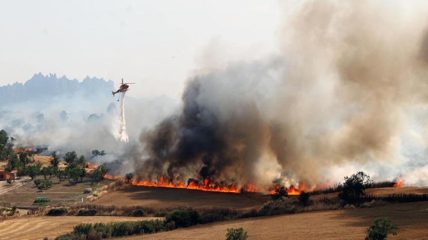 Incendi forestal a Sant Fruitós el 2017