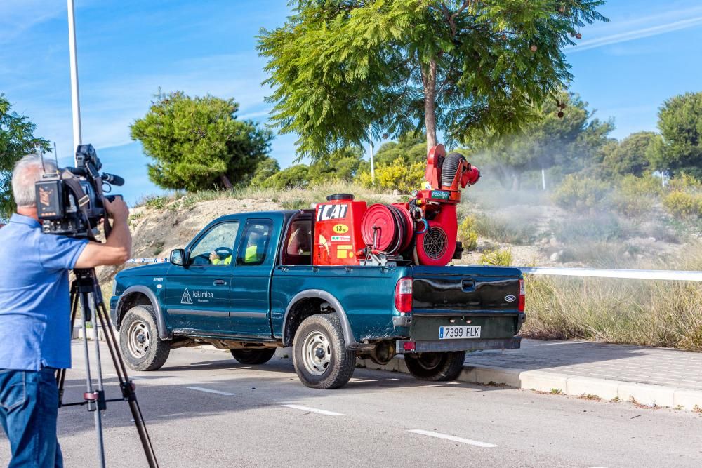 Comienzan las labores de fumigación sobre el foco de fiebre Q en La Vila