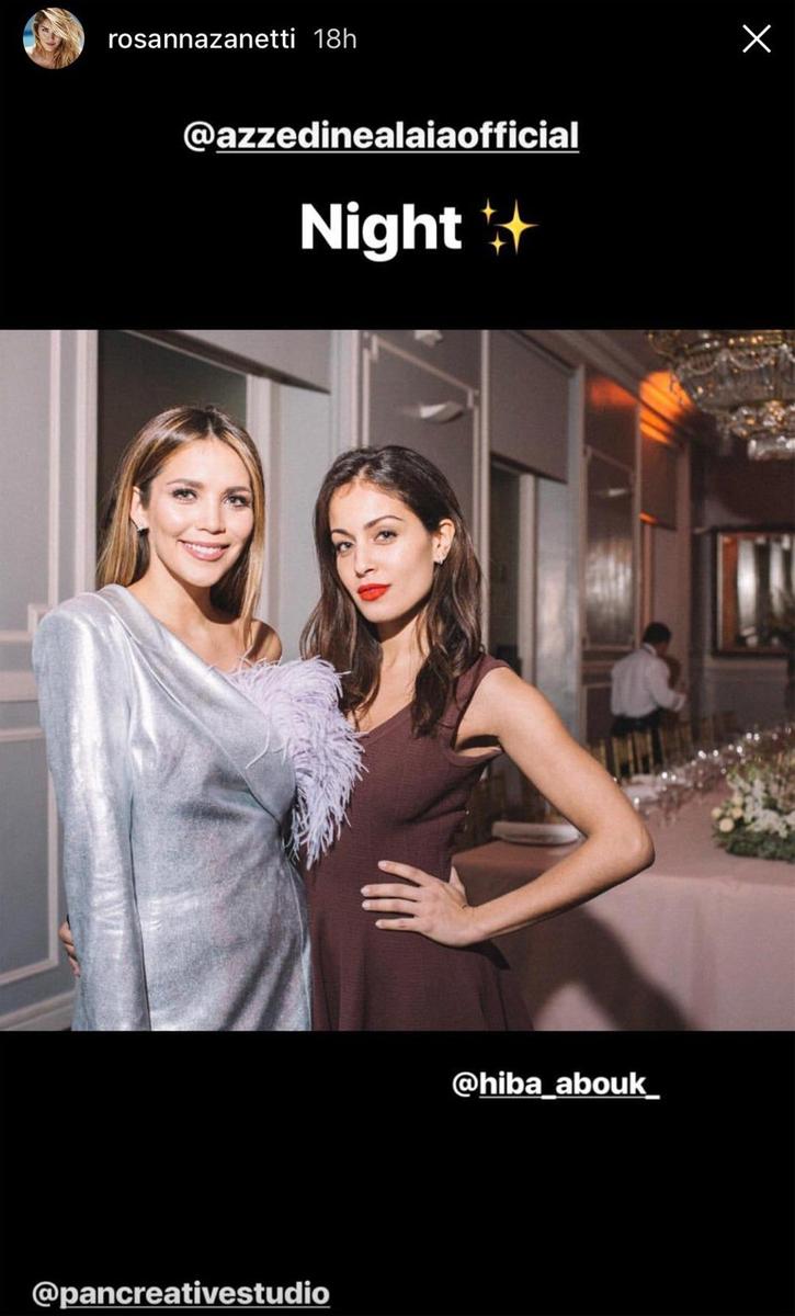 Rosanna Zanetti e Hiba Abouk de fiesta en París