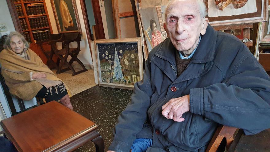 Muere a los 111 años el pintor vigués Luis Torras