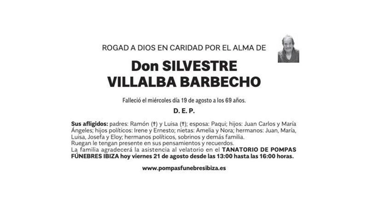 Esquela Silvestre Villalba Barbecho