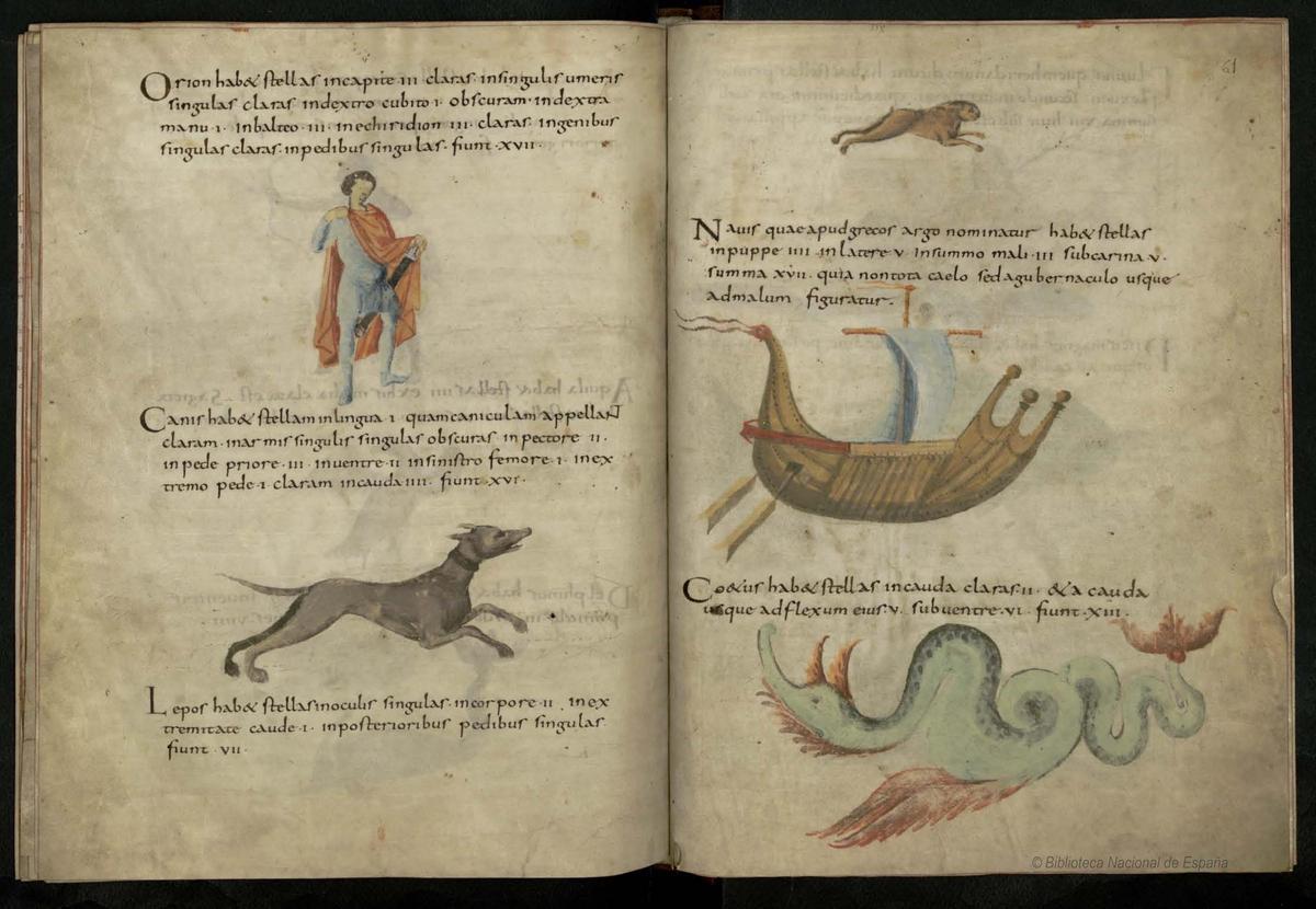 Dos páginas del códice de Metz que atesora la Biblioteca Nacional de España.