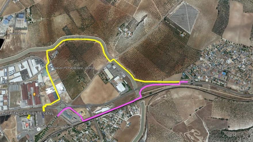 Posibles conexiones peatonales con la urbanización.