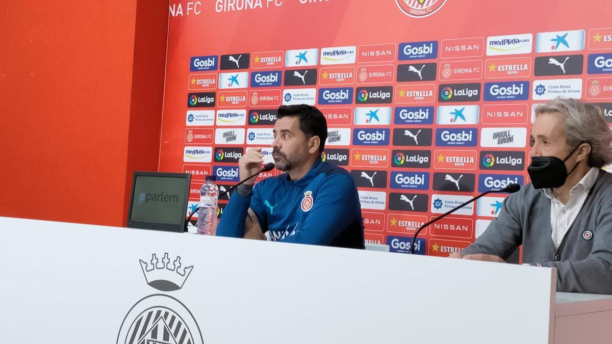 Míchel durant la roda de premsa prèvia al matx contra l&#039;Eibar