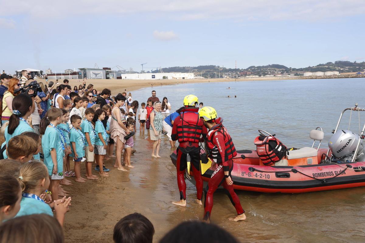 La vuelta al mar de la tortuga lora rescatada en Gijón tras recuperarse en el Acuario, en imágenes La vuelta al mar de la tortuga lora rescatada en Gijón tras recuperarse en el Acuario, en imágenes