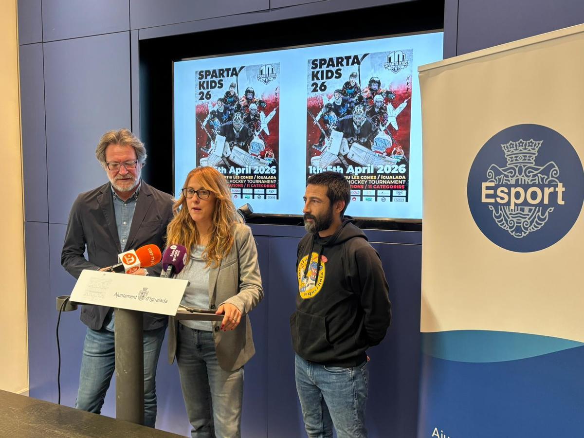 Jordi Marcè, Patrícia Illa i Jaume Doncel, durant la presentació del torneig