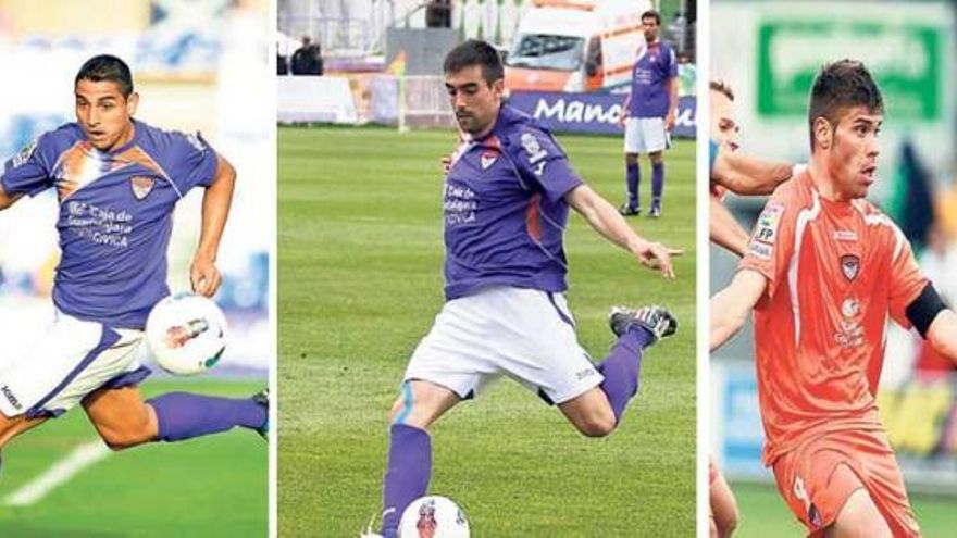 Gaffoor, Ernesto y  Javi Soria, con el brazalete de capitán.